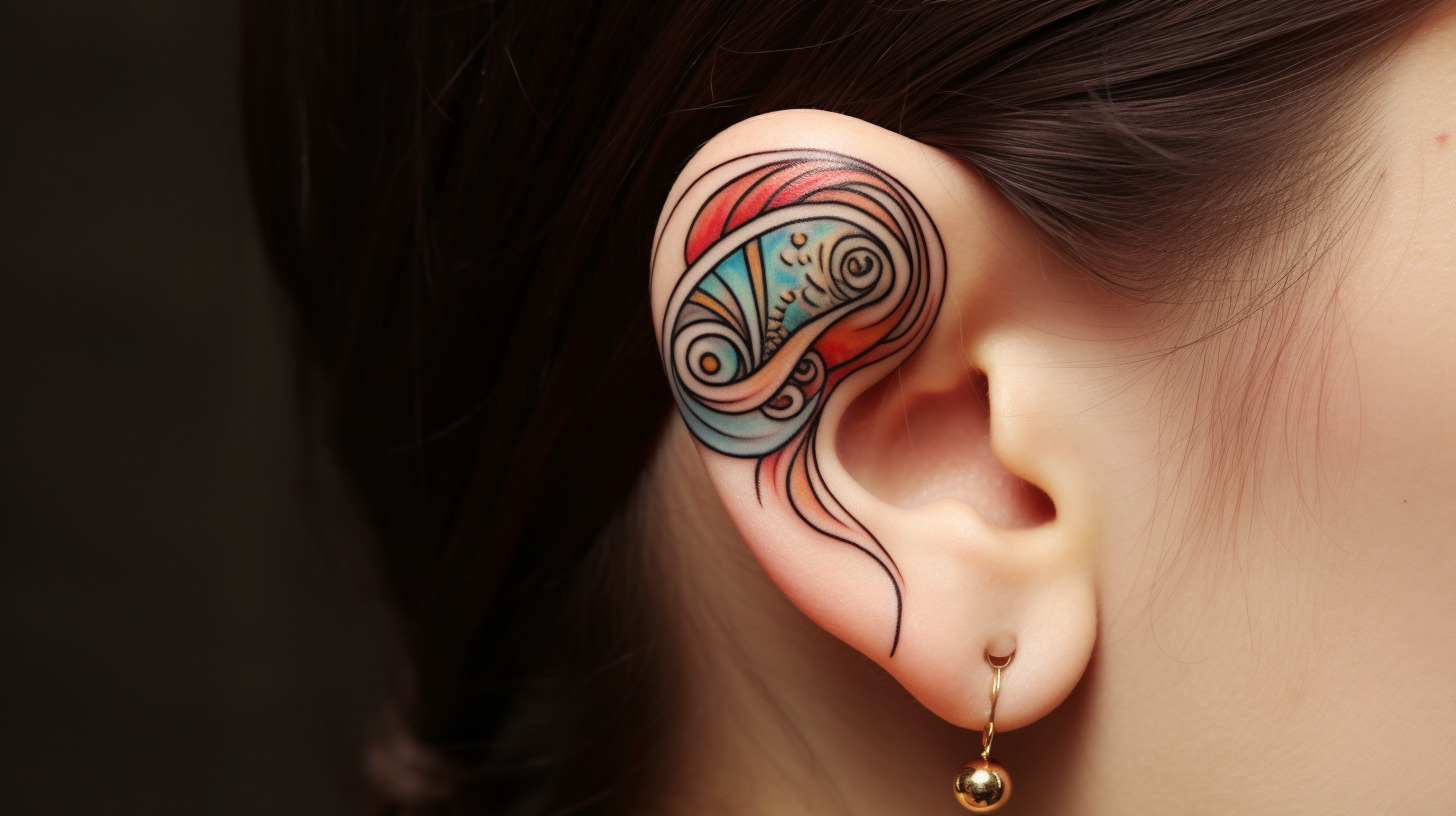 tatuaje en la oreja