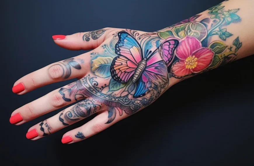 Tatuajes de mariposas en la mano: diseños y significados