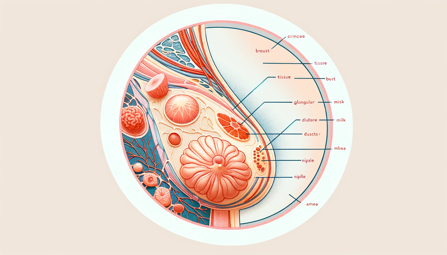 estructura interna de la glándula mamaria