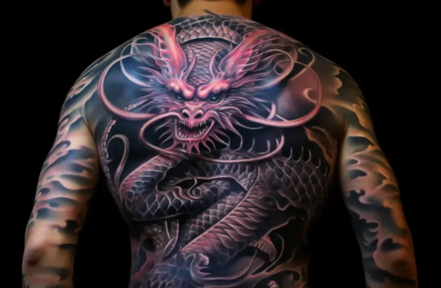 Tatuaje de dragón en la espalda significado y diseños