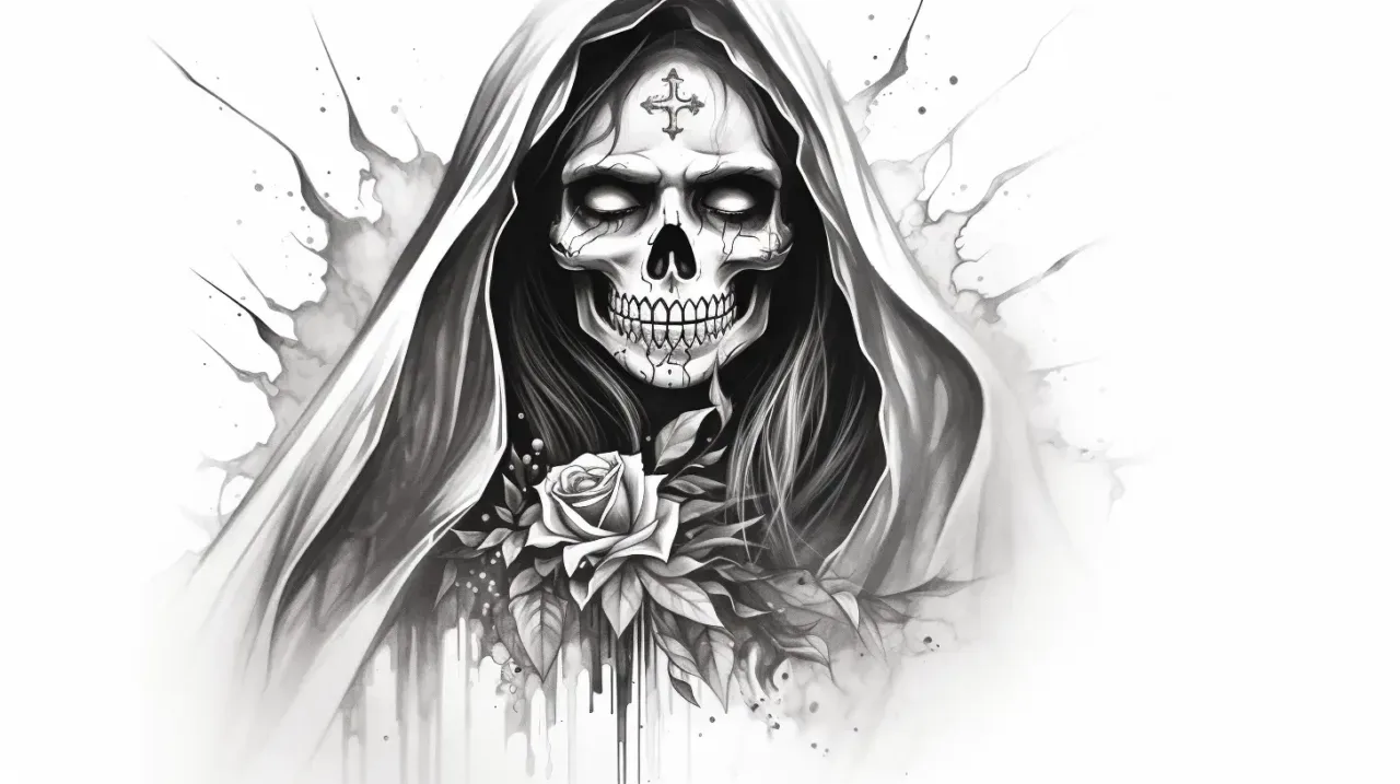 Significado de los pequeños tatuajes de la Santa Muerte en…