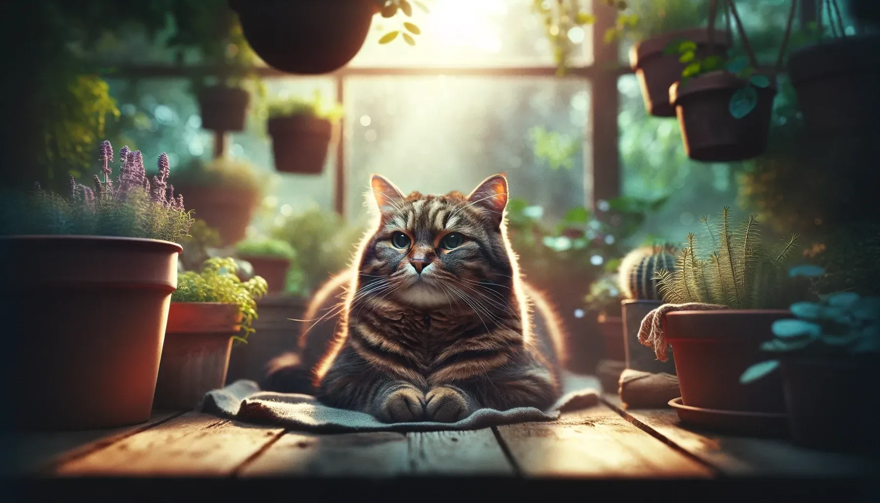 gato en un ambiente natural como solución al bienestar